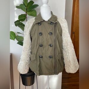 Anthropologie jacket with sequence sleeves